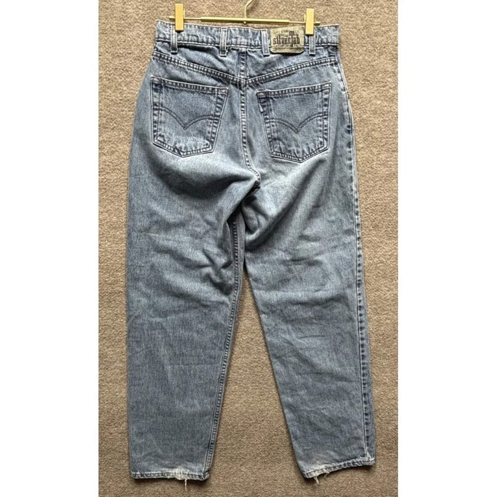 Levi's‎ Baggy Jeans Men 29x30 Blue Loose Fit Silver Tab 100% Cotton 90s Vintage